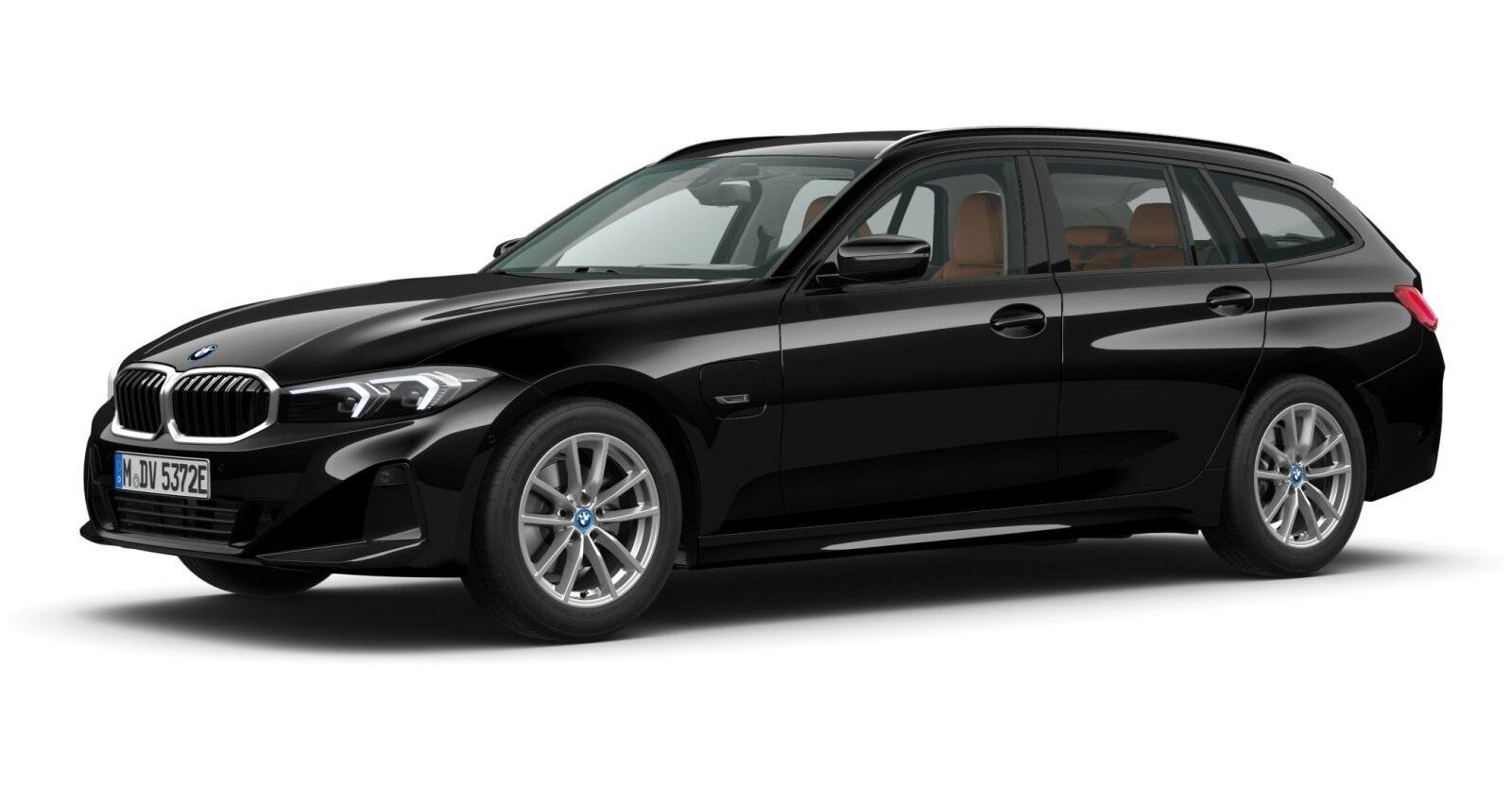 BMW BMW 3er in Schwarz von vorne BMW BMW 3er in Schwarz von vorne