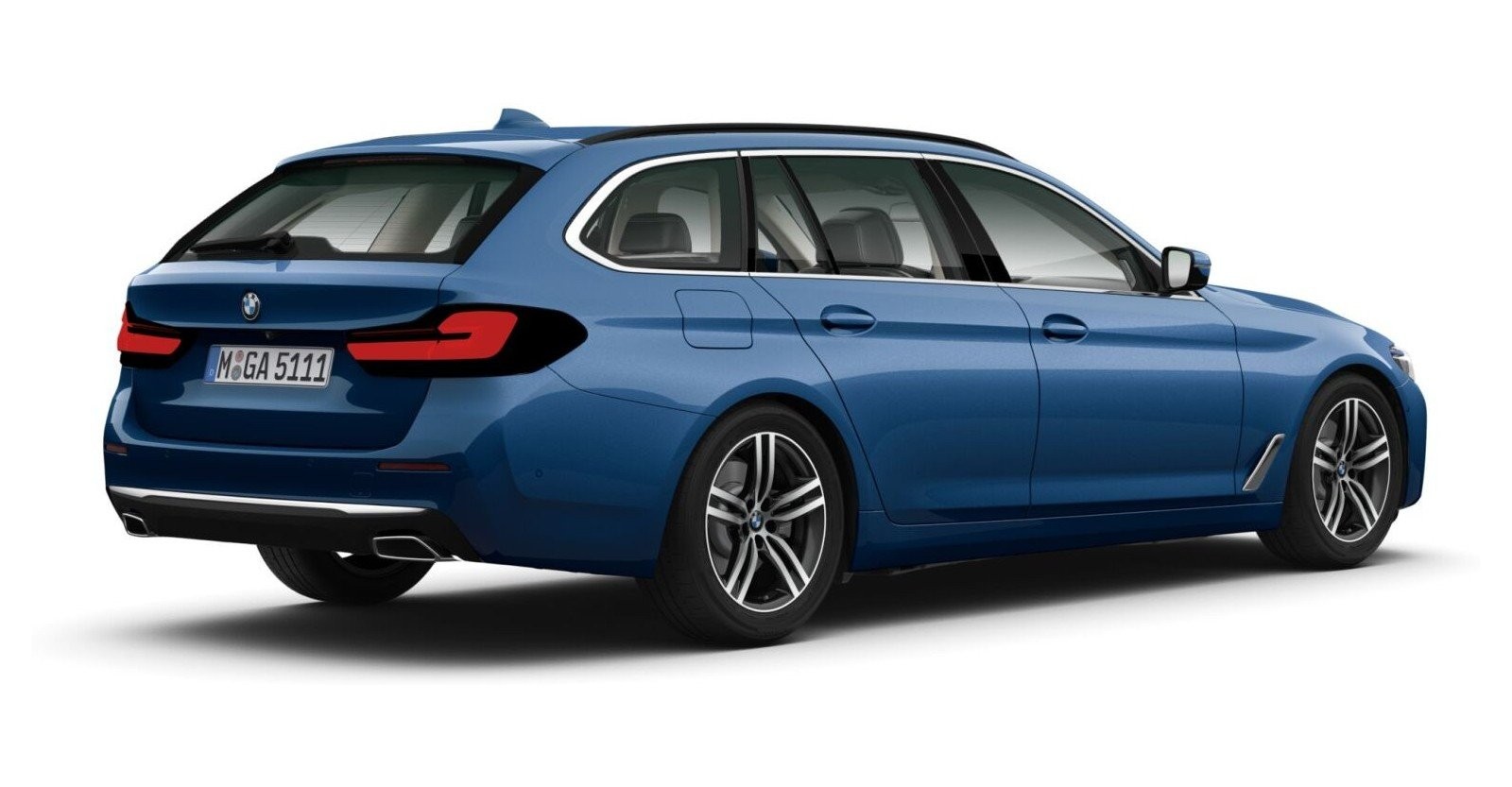 BMW BMW 5er in Blau von hinten BMW BMW 5er in Blau von hinten