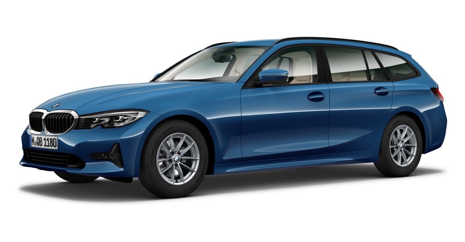 BMW BMW 3er in Blau von vorne BMW BMW 3er in Blau von vorne