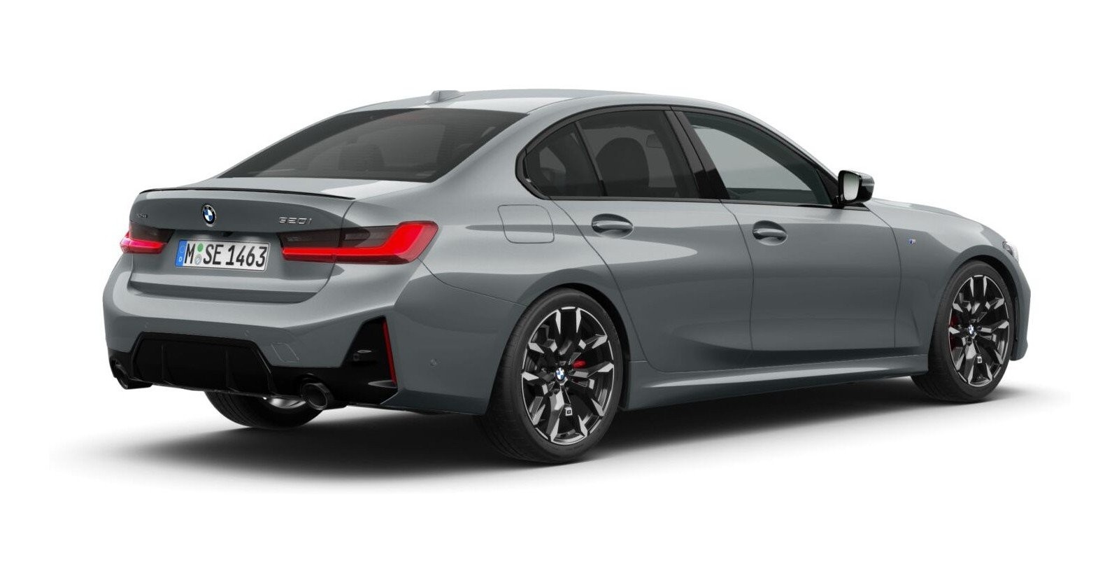 BMW BMW 3er in Grau von hinten BMW BMW 3er in Grau von hinten