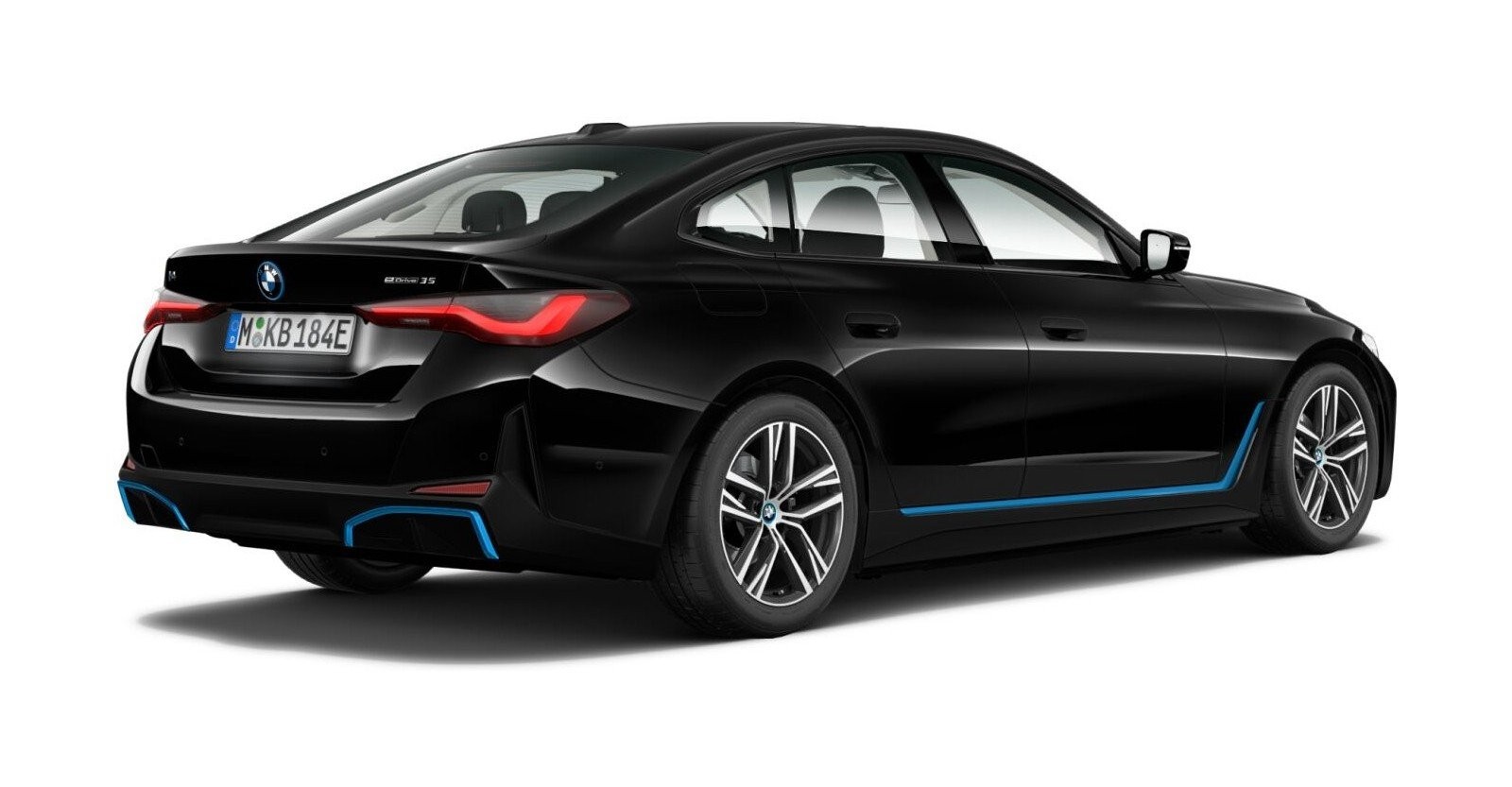 BMW BMW I in Schwarz von hinten BMW BMW I in Schwarz von hinten