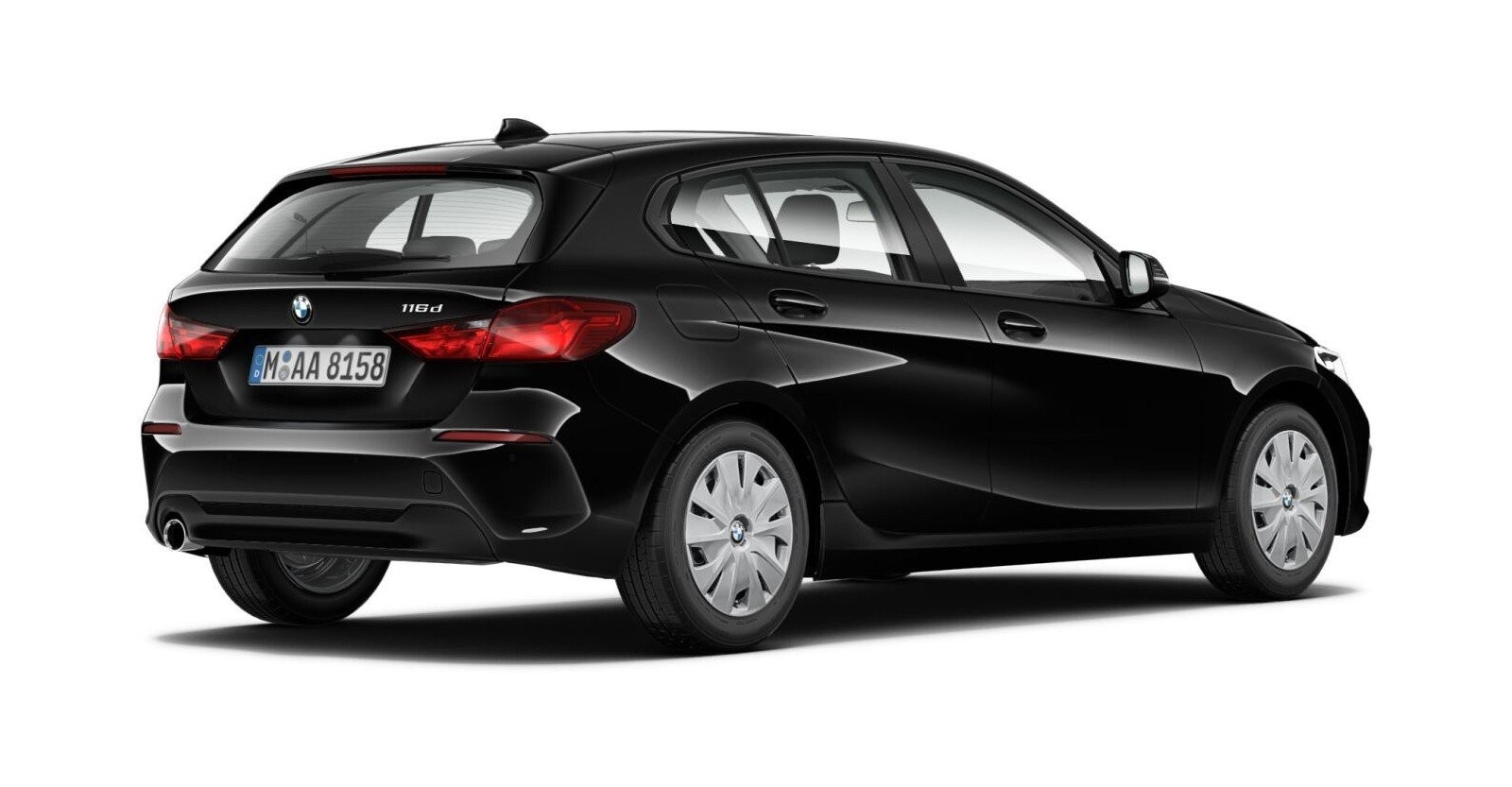 BMW BMW 1er in Schwarz von hinten BMW BMW 1er in Schwarz von hinten