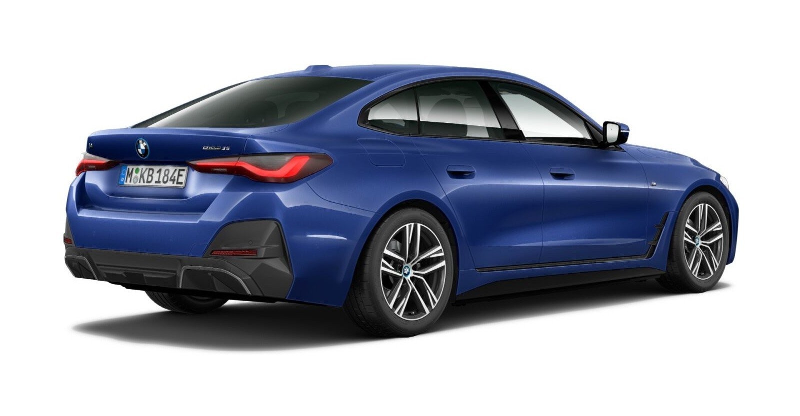 BMW BMW I in Blau von hinten BMW BMW I in Blau von hinten