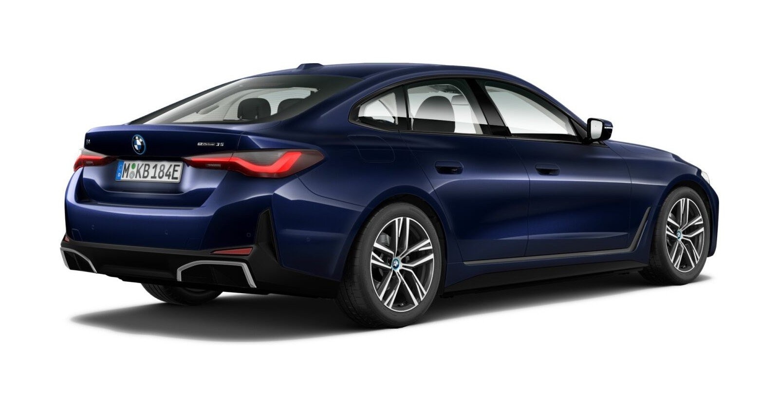 BMW BMW I in Blau von hinten BMW BMW I in Blau von hinten