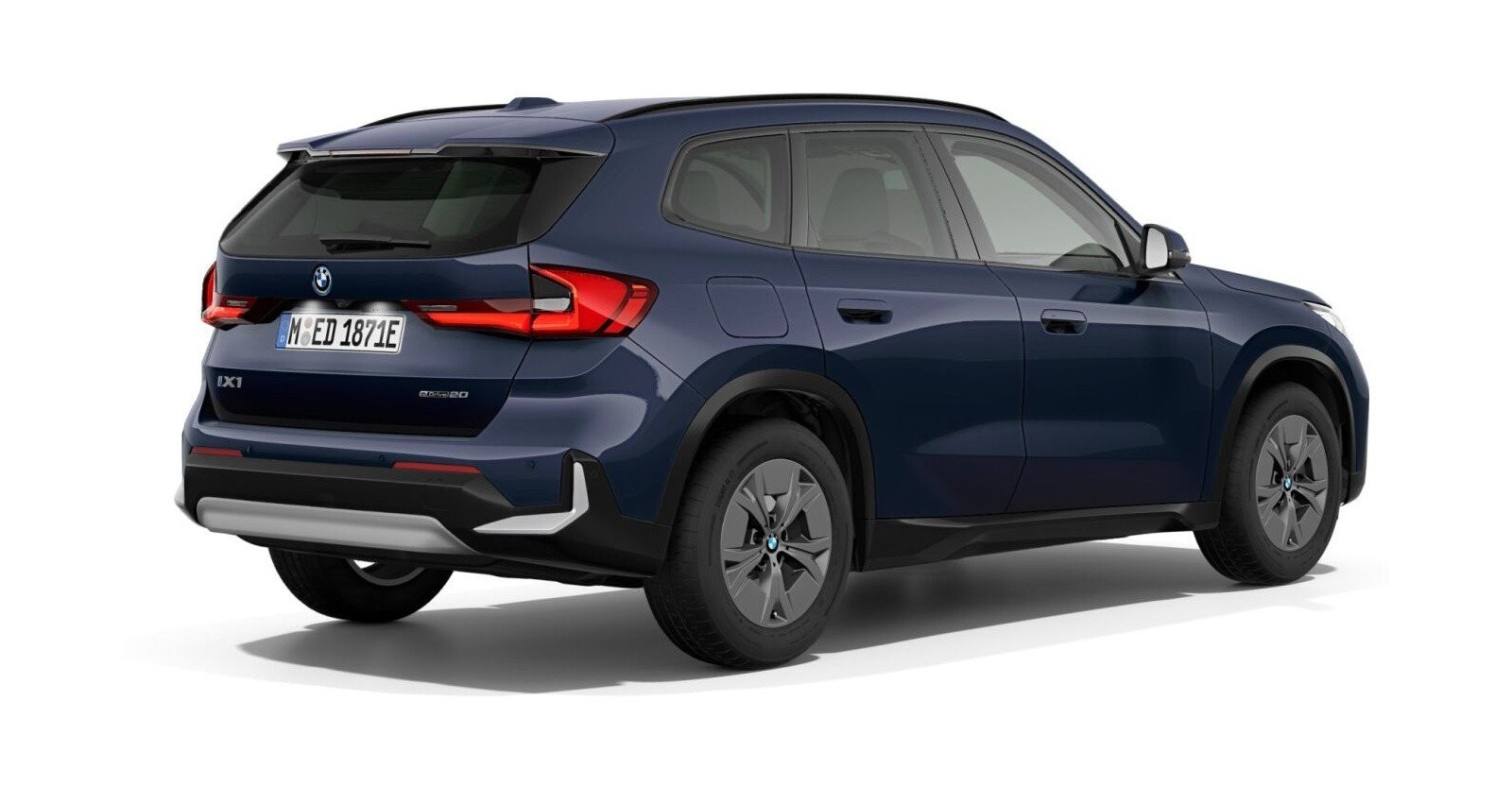 BMW BMW I in Blau von hinten BMW BMW I in Blau von hinten