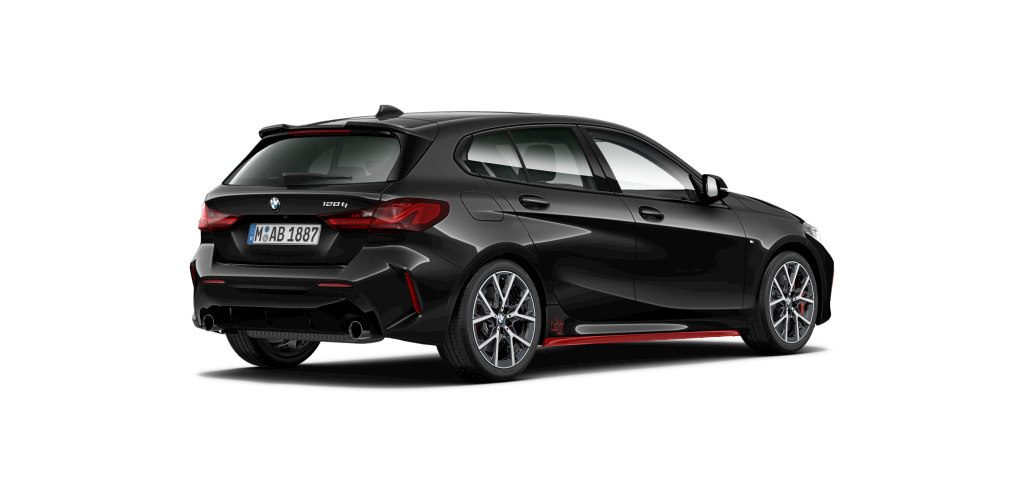 BMW BMW 1er in Schwarz von hinten BMW BMW 1er in Schwarz von hinten