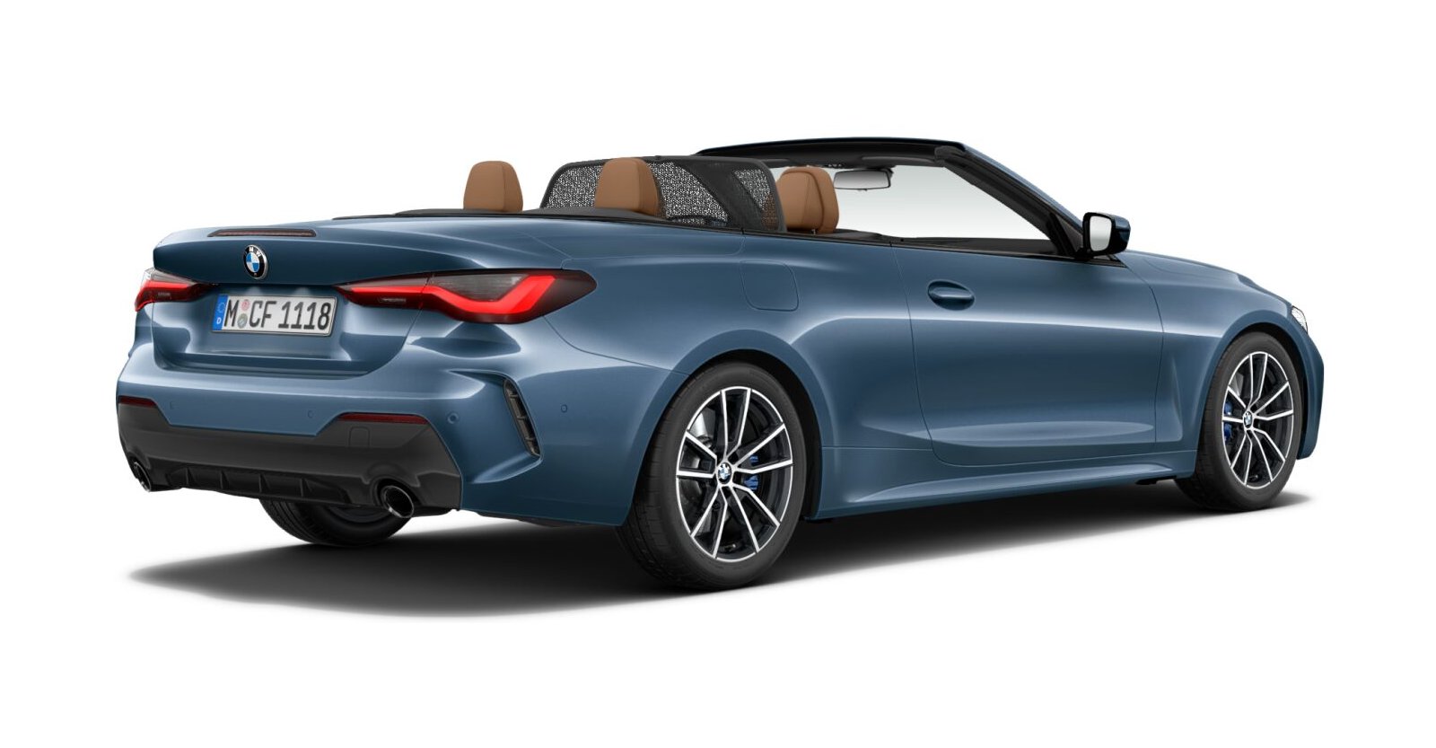 BMW BMW 4er in Blau von hinten BMW BMW 4er in Blau von hinten