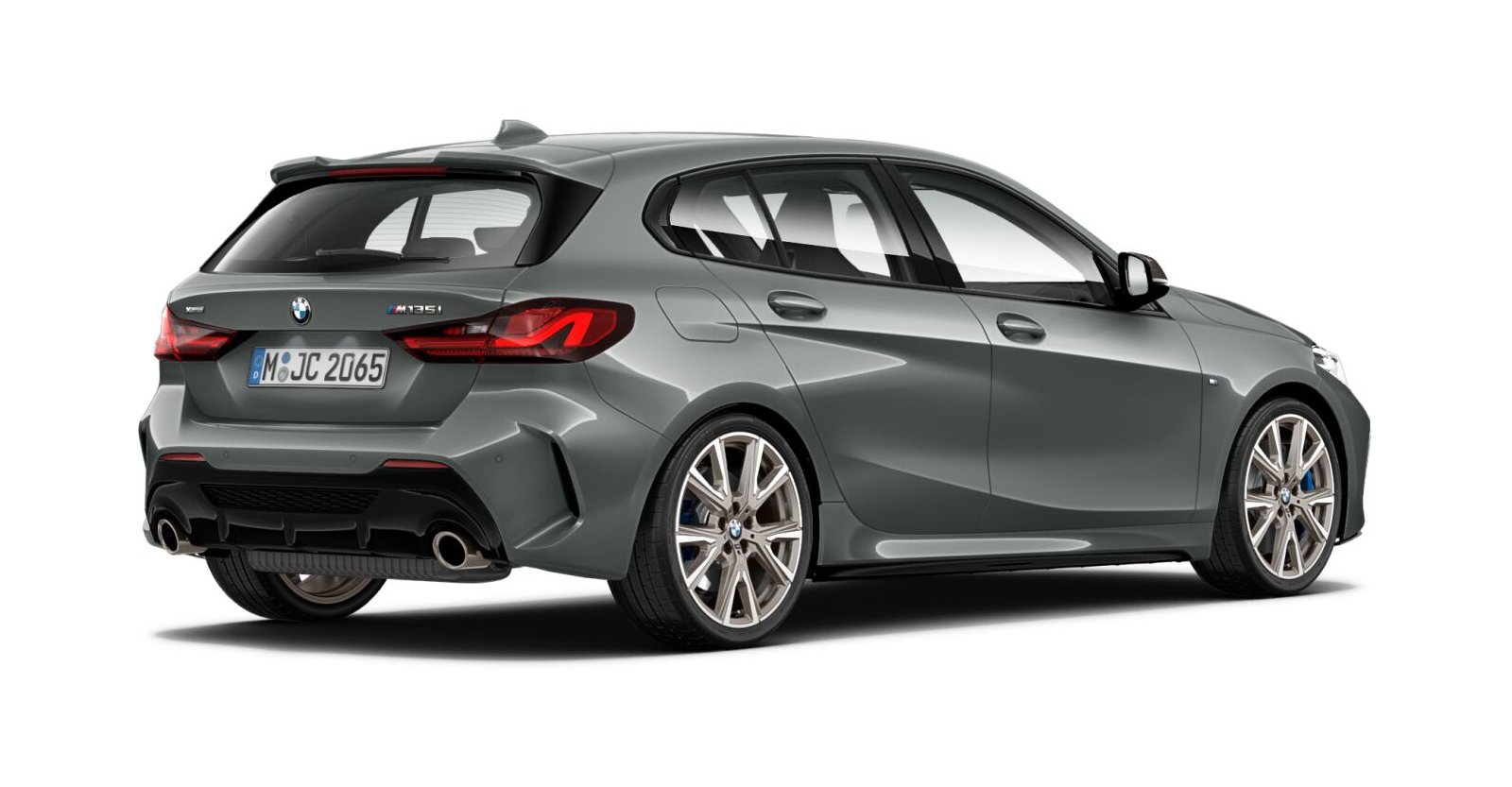 BMW BMW 1er in Grau von hinten BMW BMW 1er in Grau von hinten