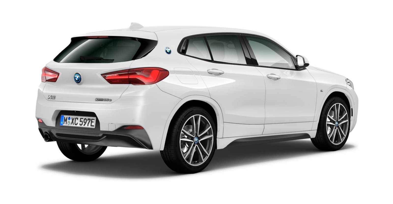BMW BMW X in Weiß von hinten BMW BMW X in Weiß von hinten