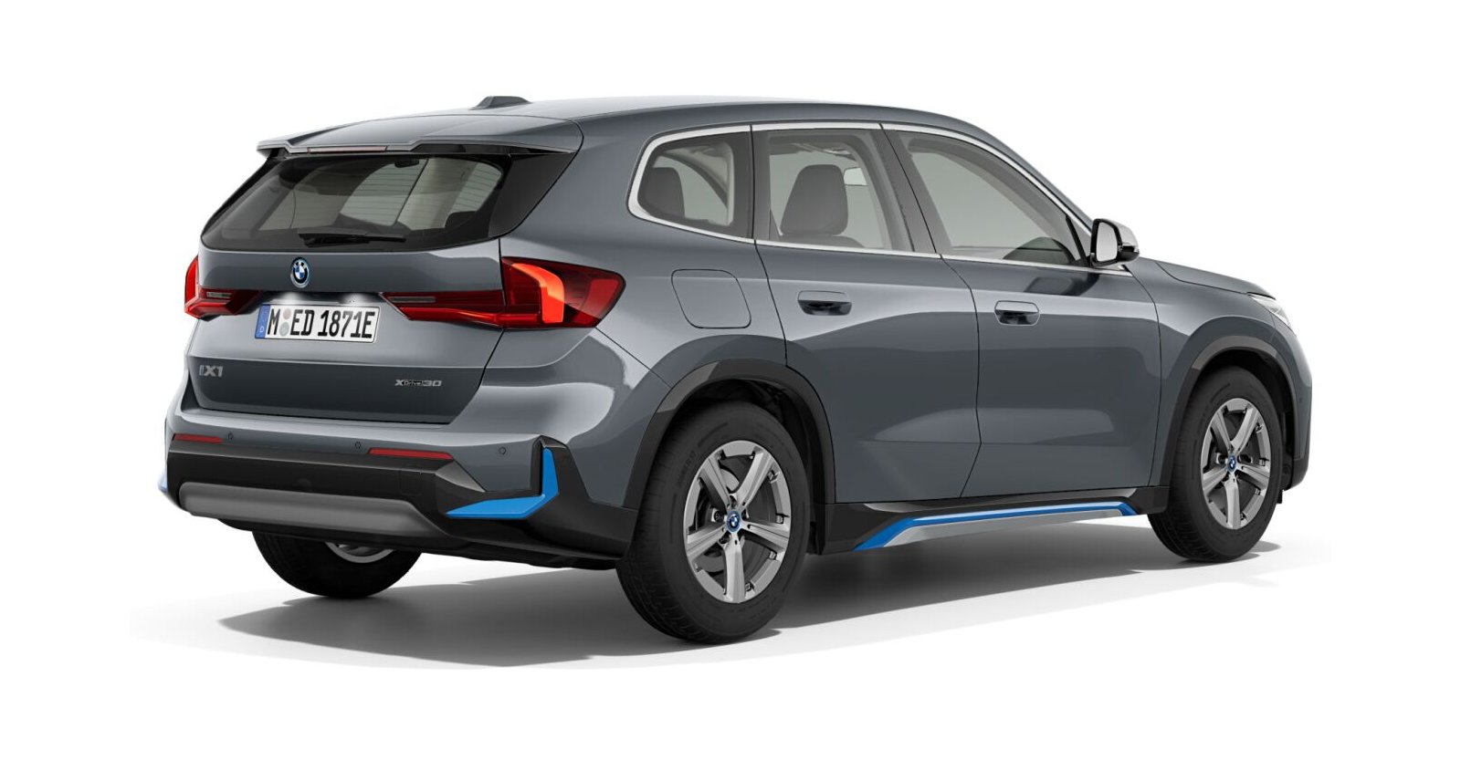 BMW BMW I in Grau von hinten BMW BMW I in Grau von hinten