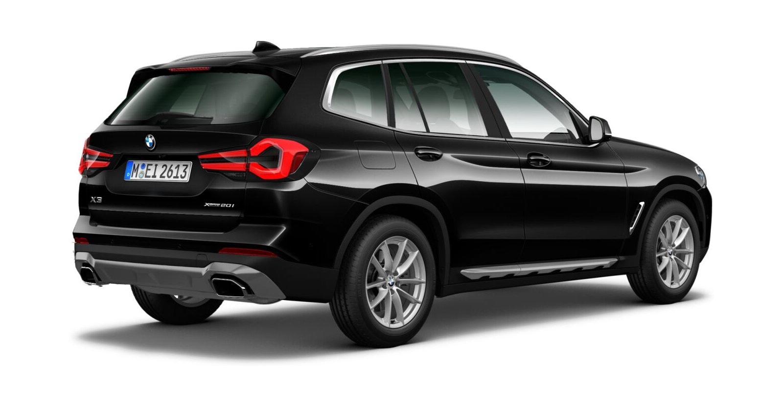 BMW BMW X in Schwarz von hinten