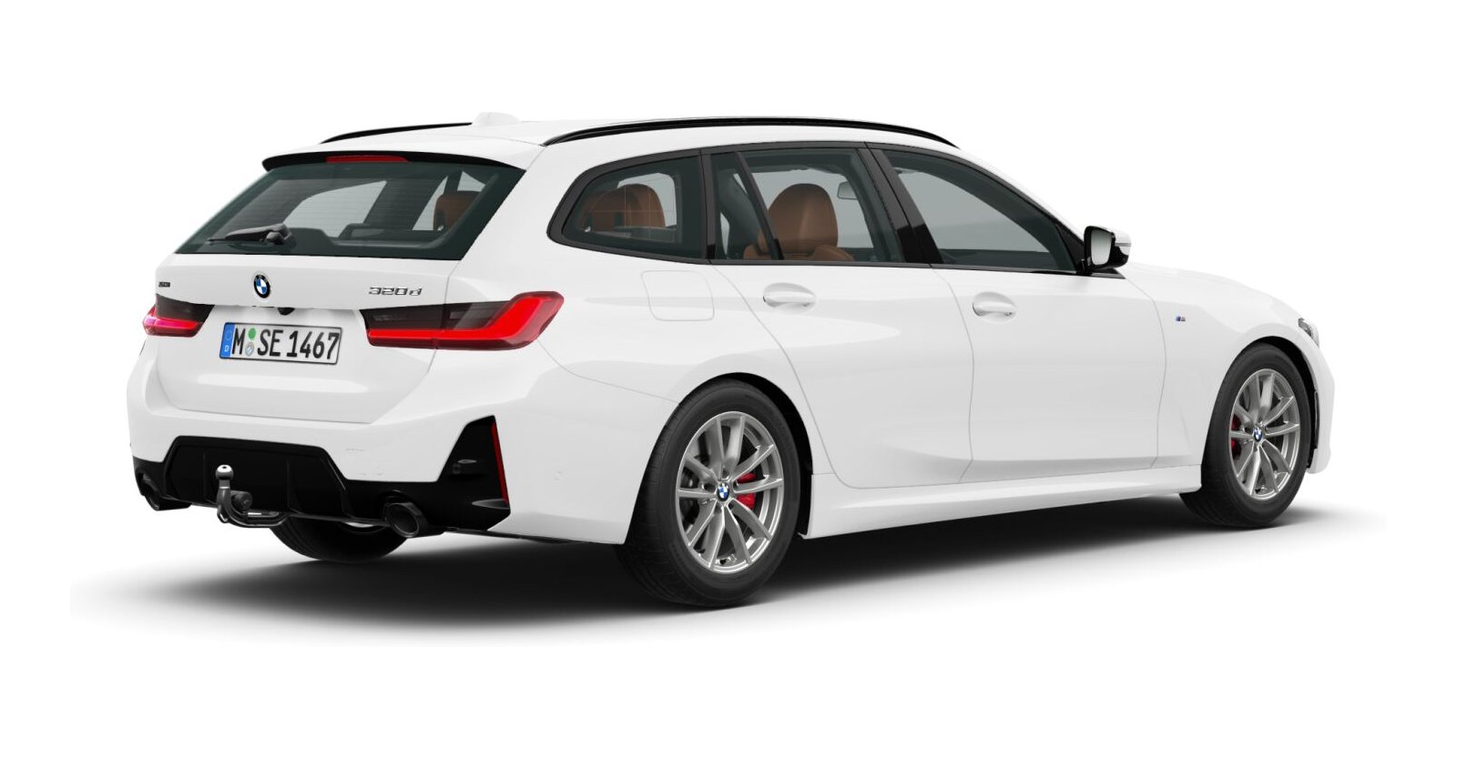 BMW BMW 3er in Weiß von hinten BMW BMW 3er in Weiß von hinten