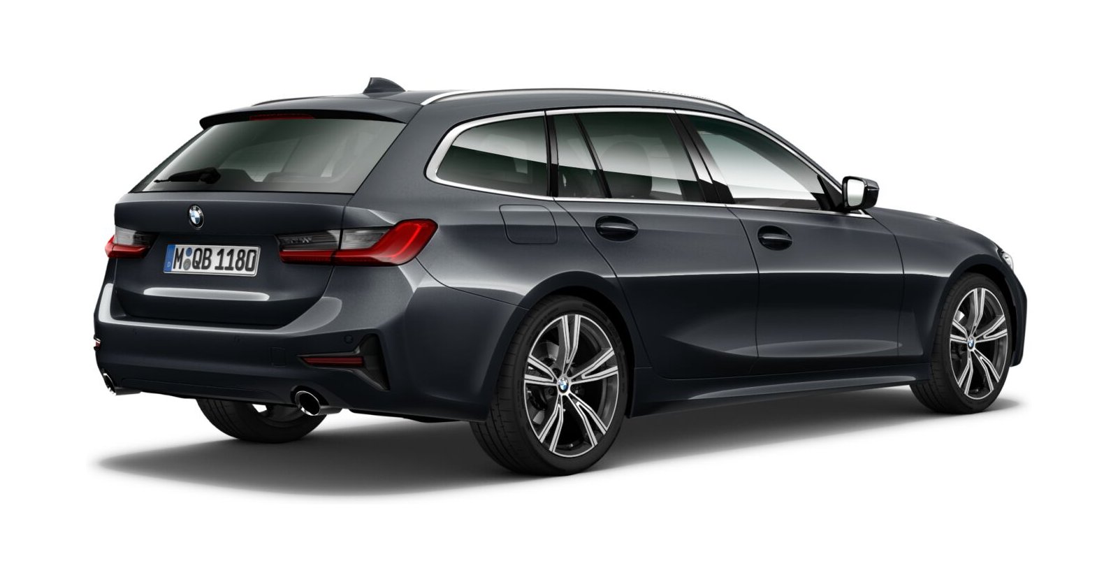 BMW BMW 3er in Grau von hinten BMW BMW 3er in Grau von hinten