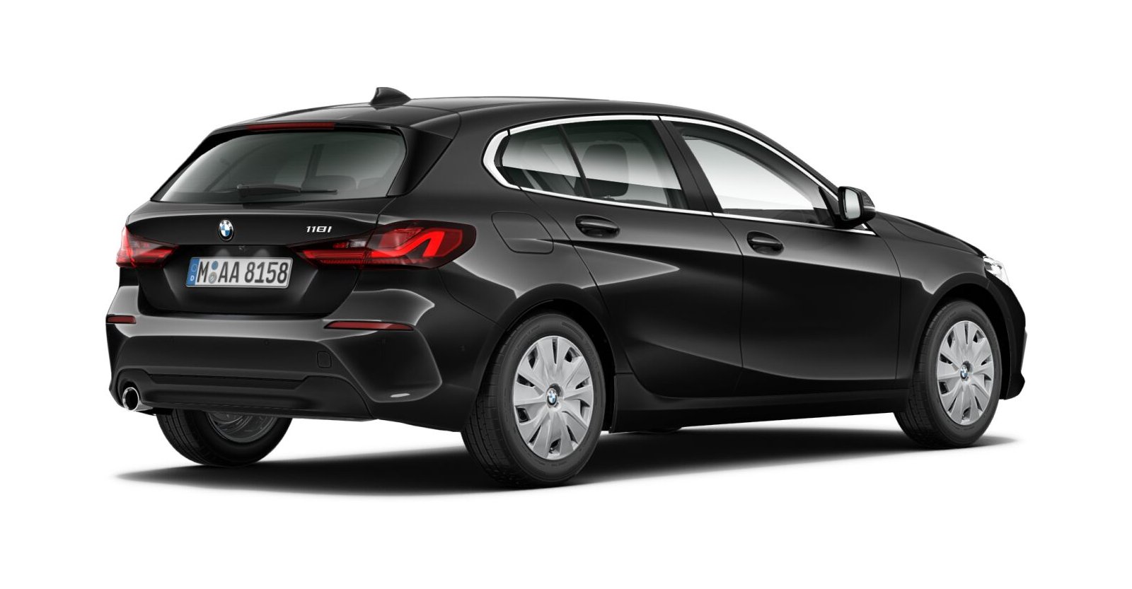 BMW BMW 1er in Schwarz von hinten BMW BMW 1er in Schwarz von hinten