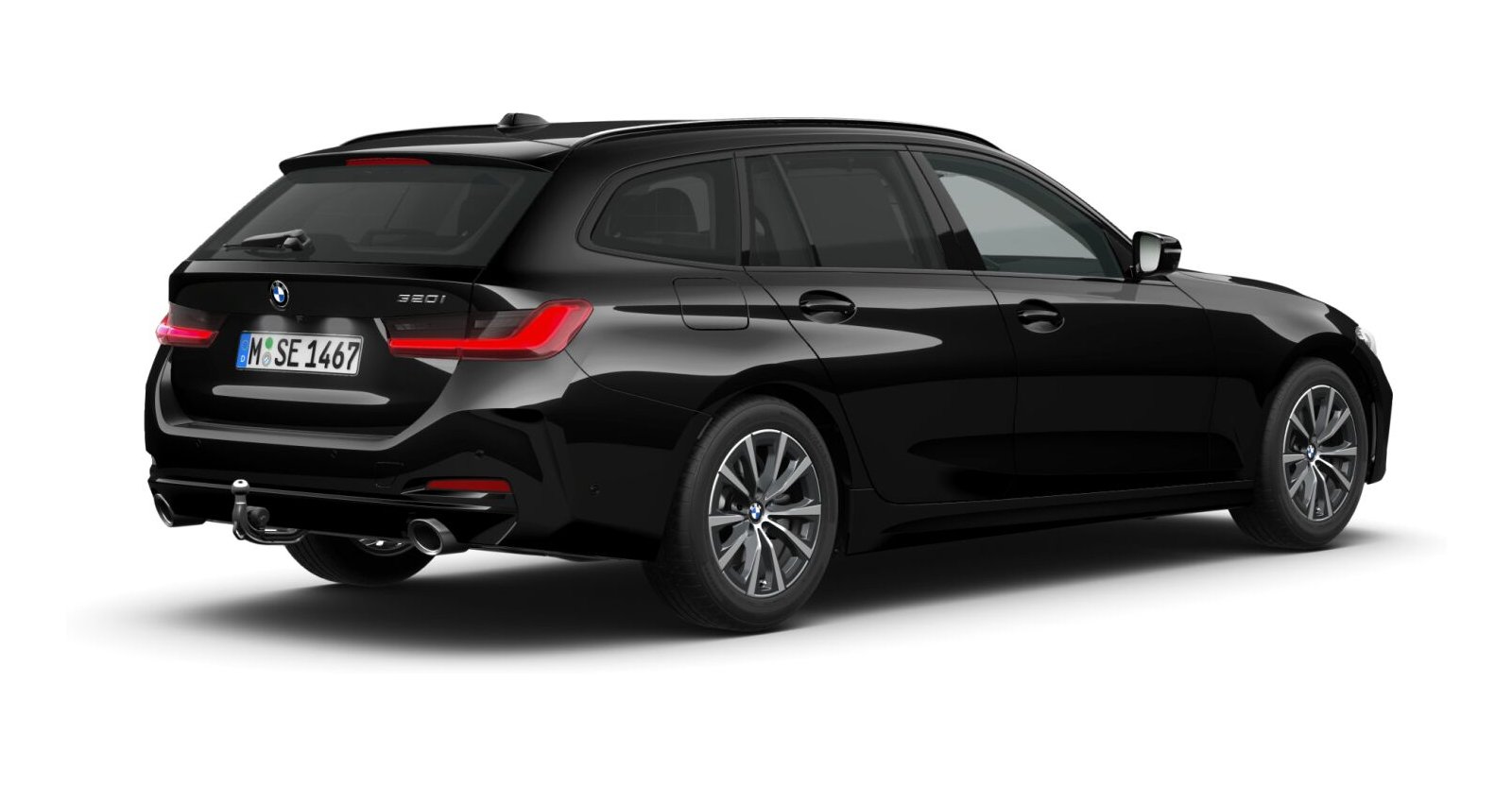 BMW BMW 3er in Schwarz von hinten BMW BMW 3er in Schwarz von hinten