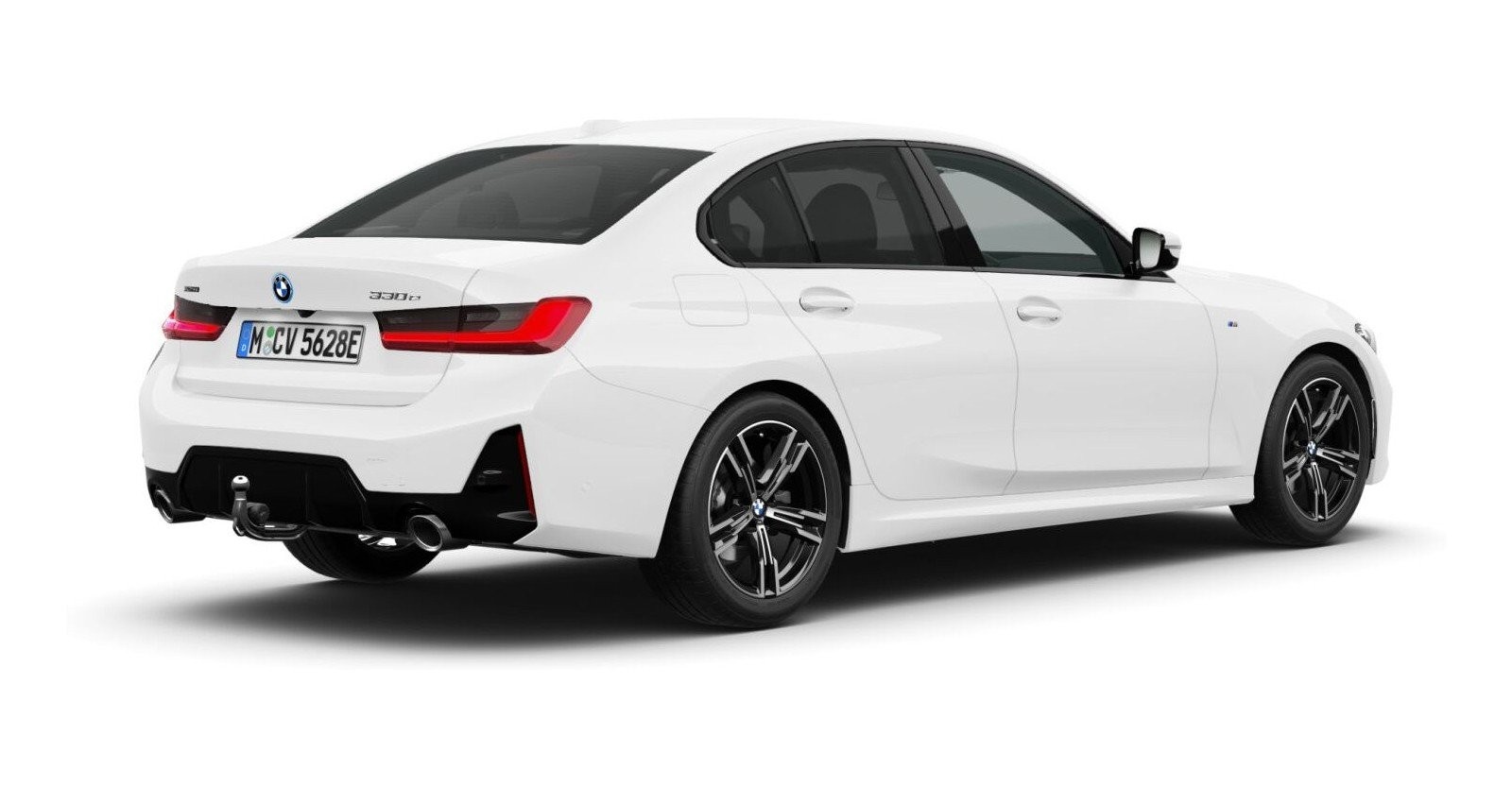 BMW BMW 3er in Weiß von hinten BMW BMW 3er in Weiß von hinten