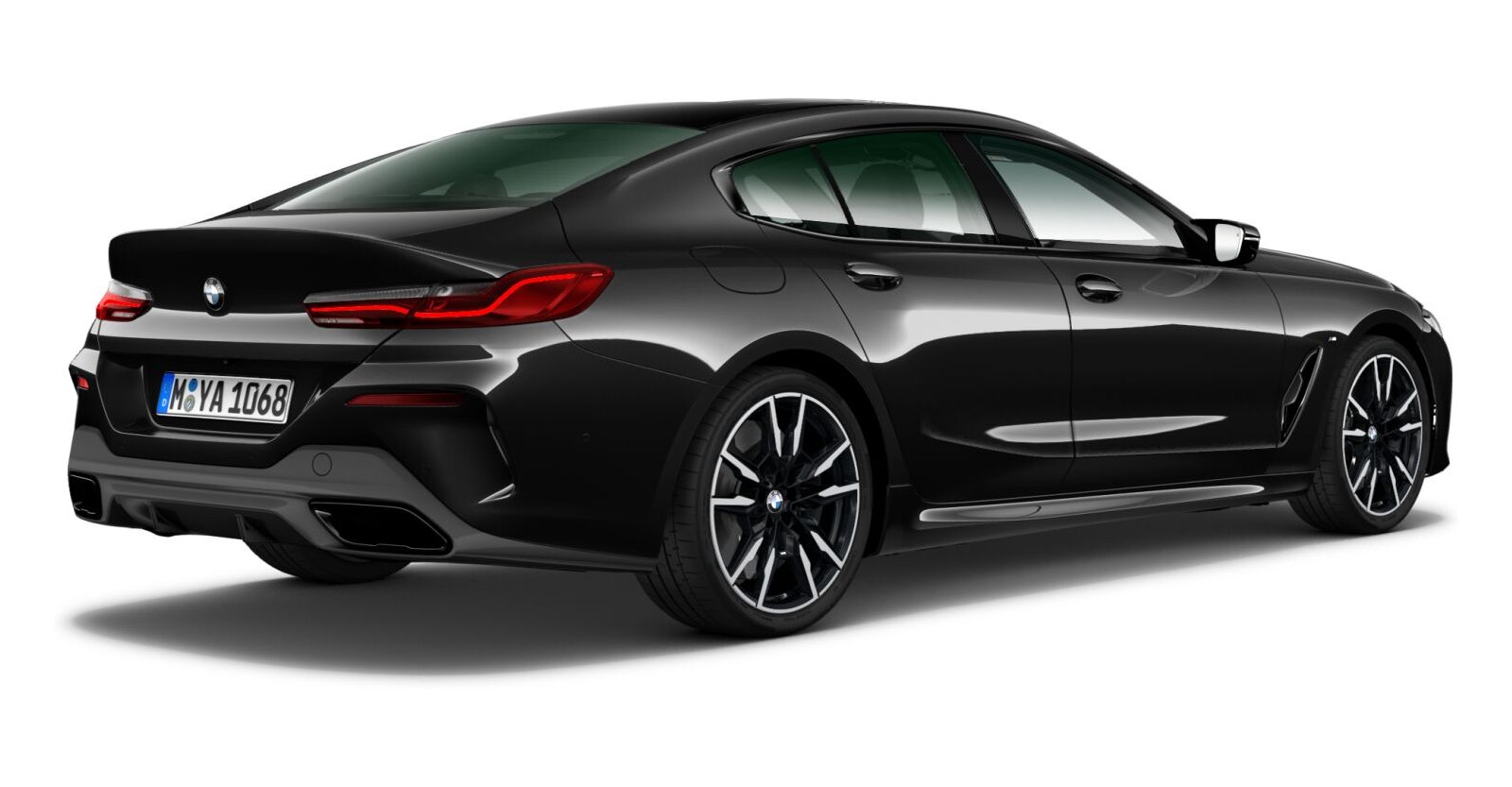 BMW BMW 8er in Schwarz von hinten BMW BMW 8er in Schwarz von hinten