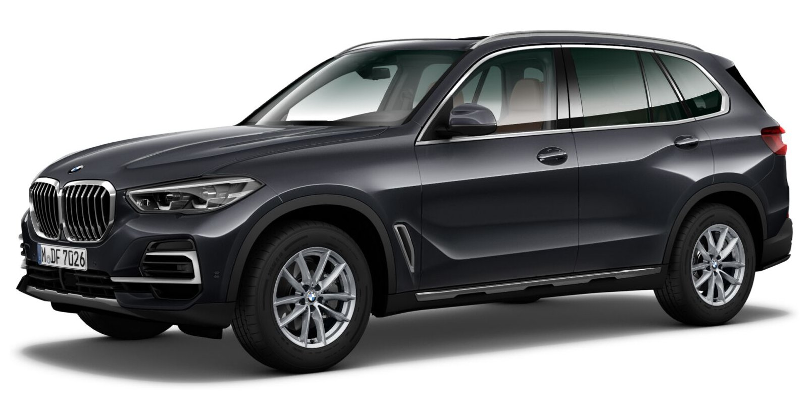 BMW X5 xDrive40d in Grau von vorne