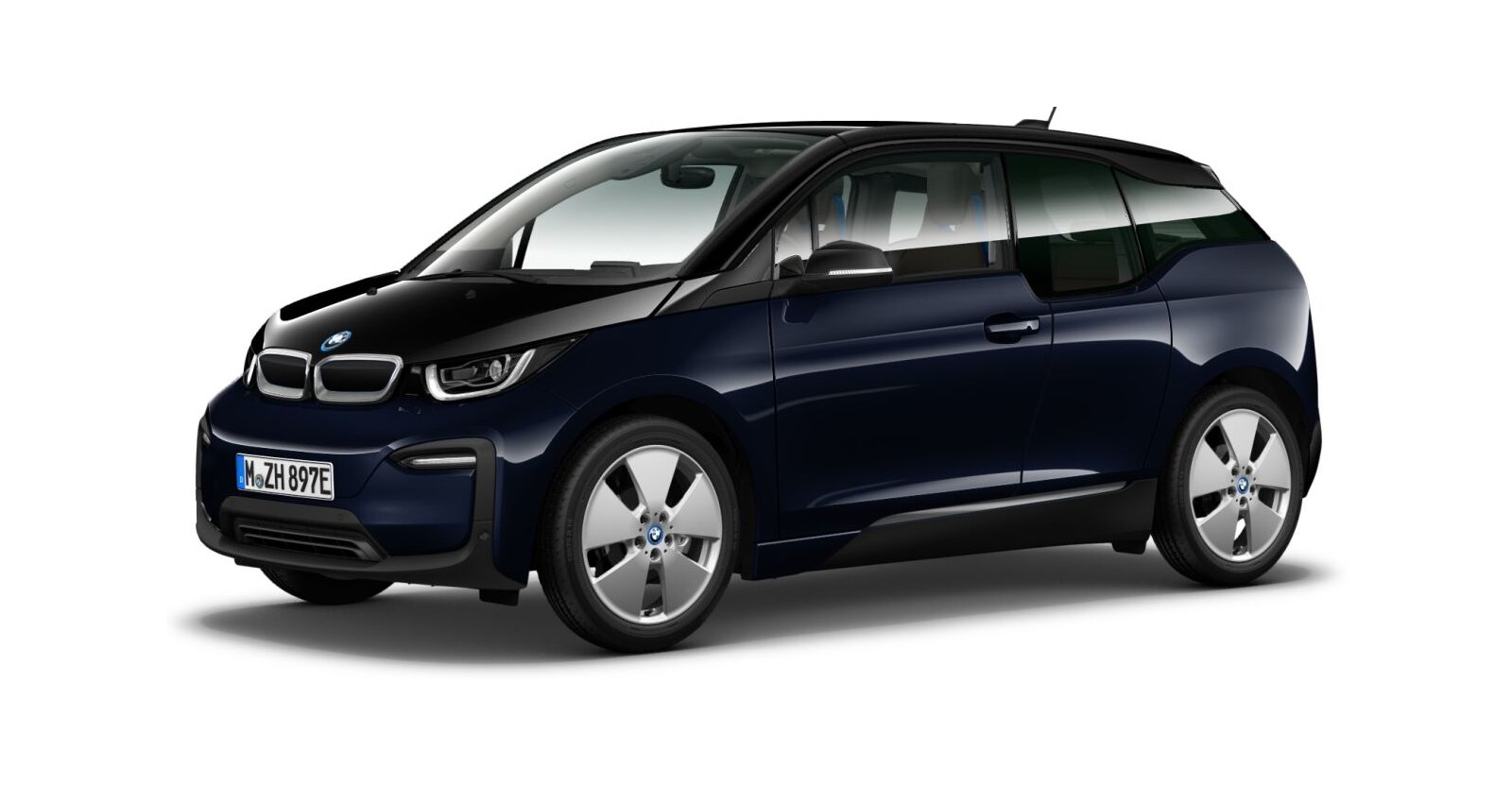 BMW BMW I in Blau von vorne BMW BMW I in Blau von vorne