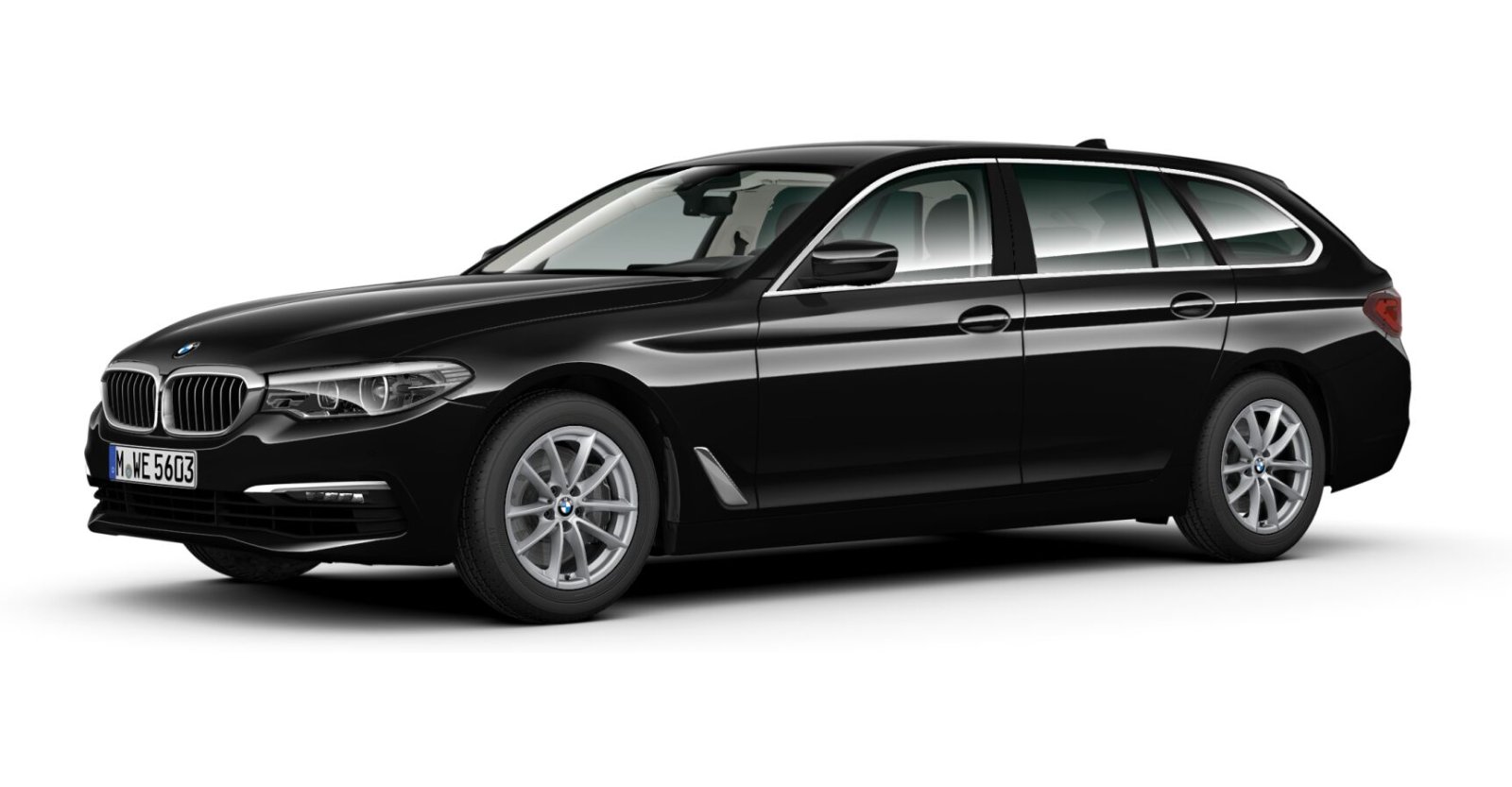 BMW BMW 5er in Schwarz von vorne BMW BMW 5er in Schwarz von vorne