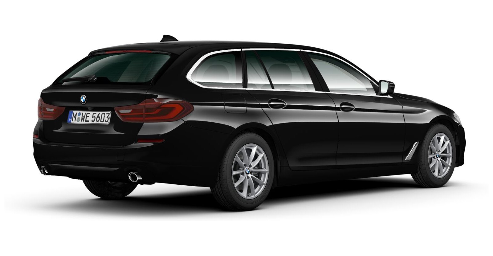 BMW BMW 5er in Schwarz von hinten BMW BMW 5er in Schwarz von hinten