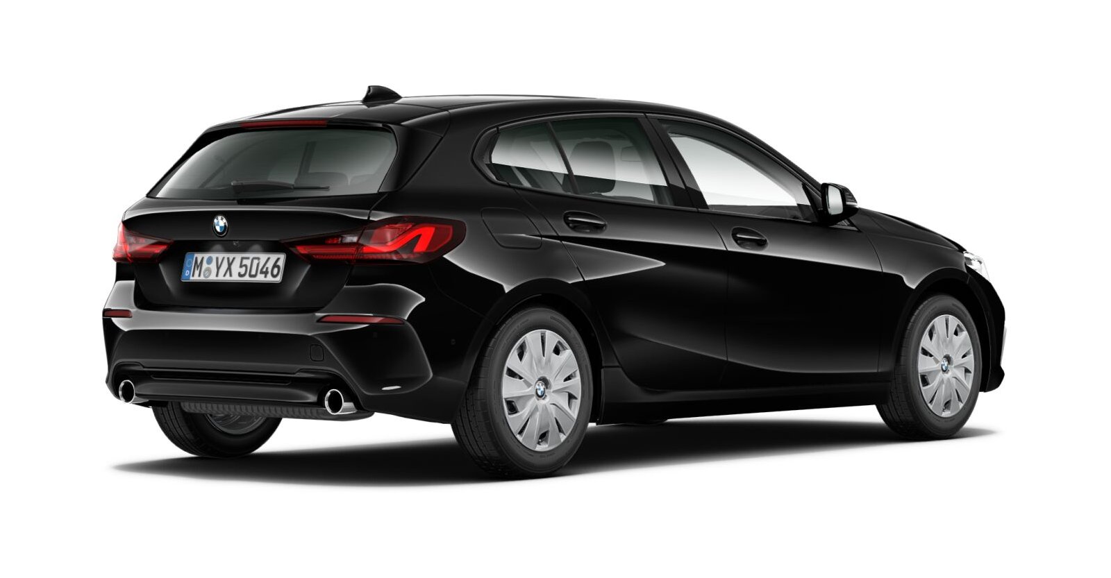 BMW BMW 1er in Schwarz von hinten BMW BMW 1er in Schwarz von hinten