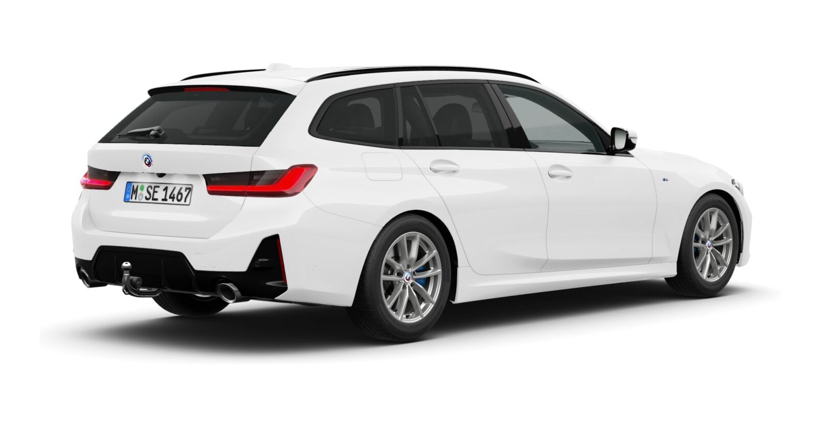 BMW BMW 3er in Weiß von hinten BMW BMW 3er in Weiß von hinten