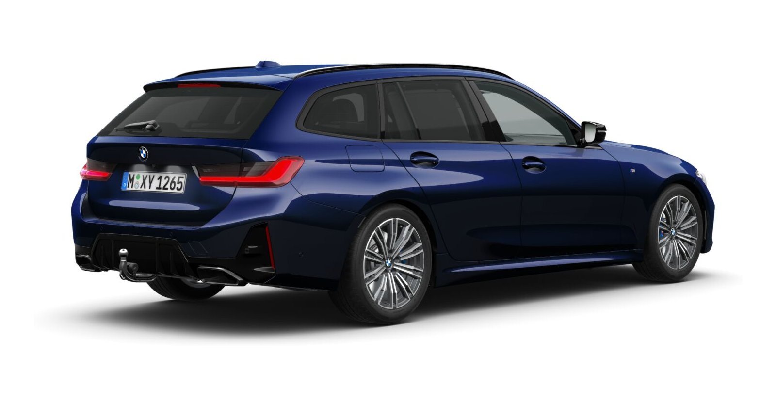 BMW BMW 3er in Blau von hinten BMW BMW 3er in Blau von hinten