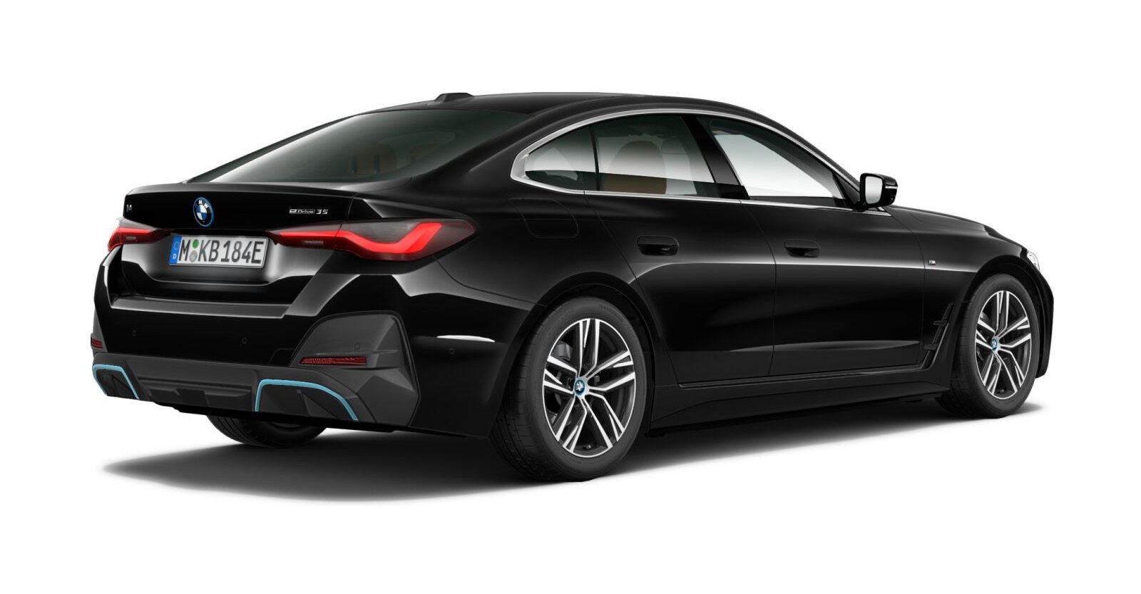 BMW BMW I in Schwarz von hinten BMW BMW I in Schwarz von hinten