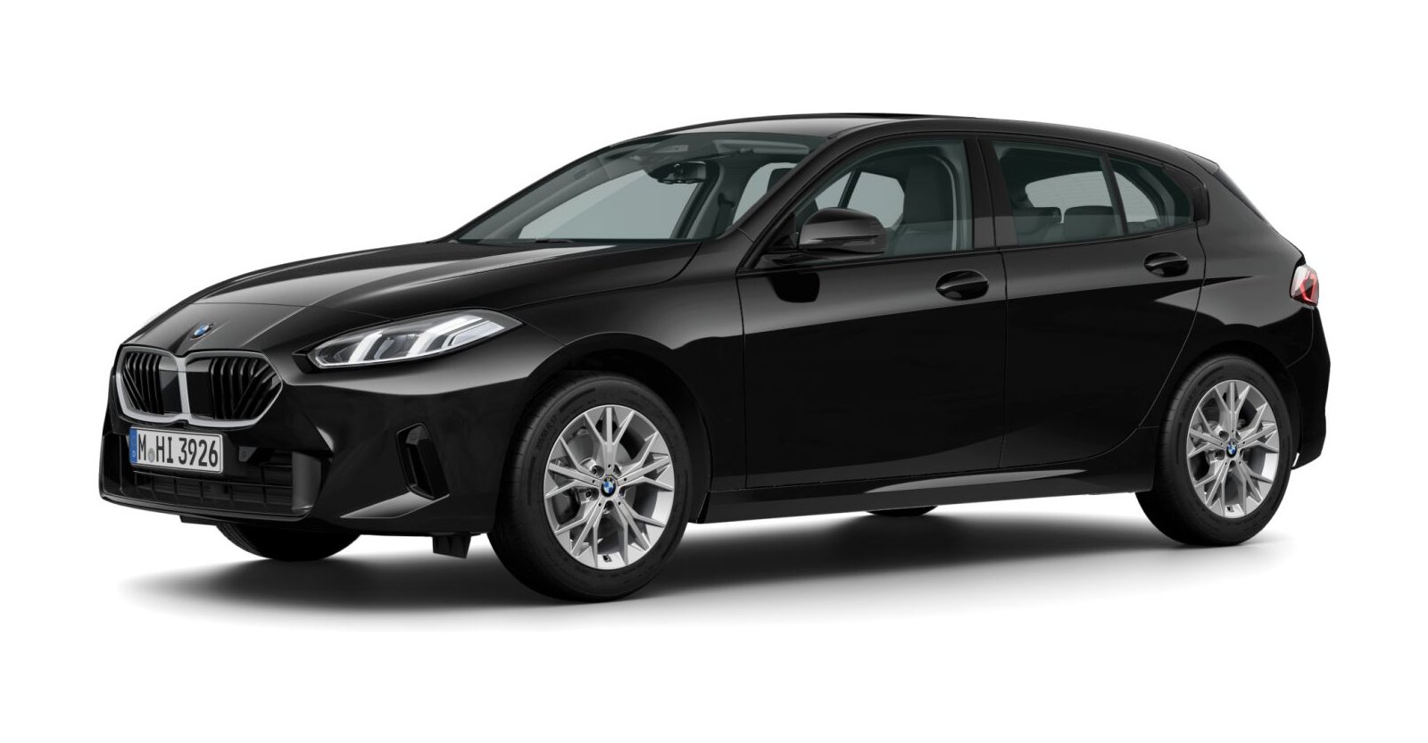 BMW BMW 1er in Schwarz von vorne BMW BMW 1er in Schwarz von vorne
