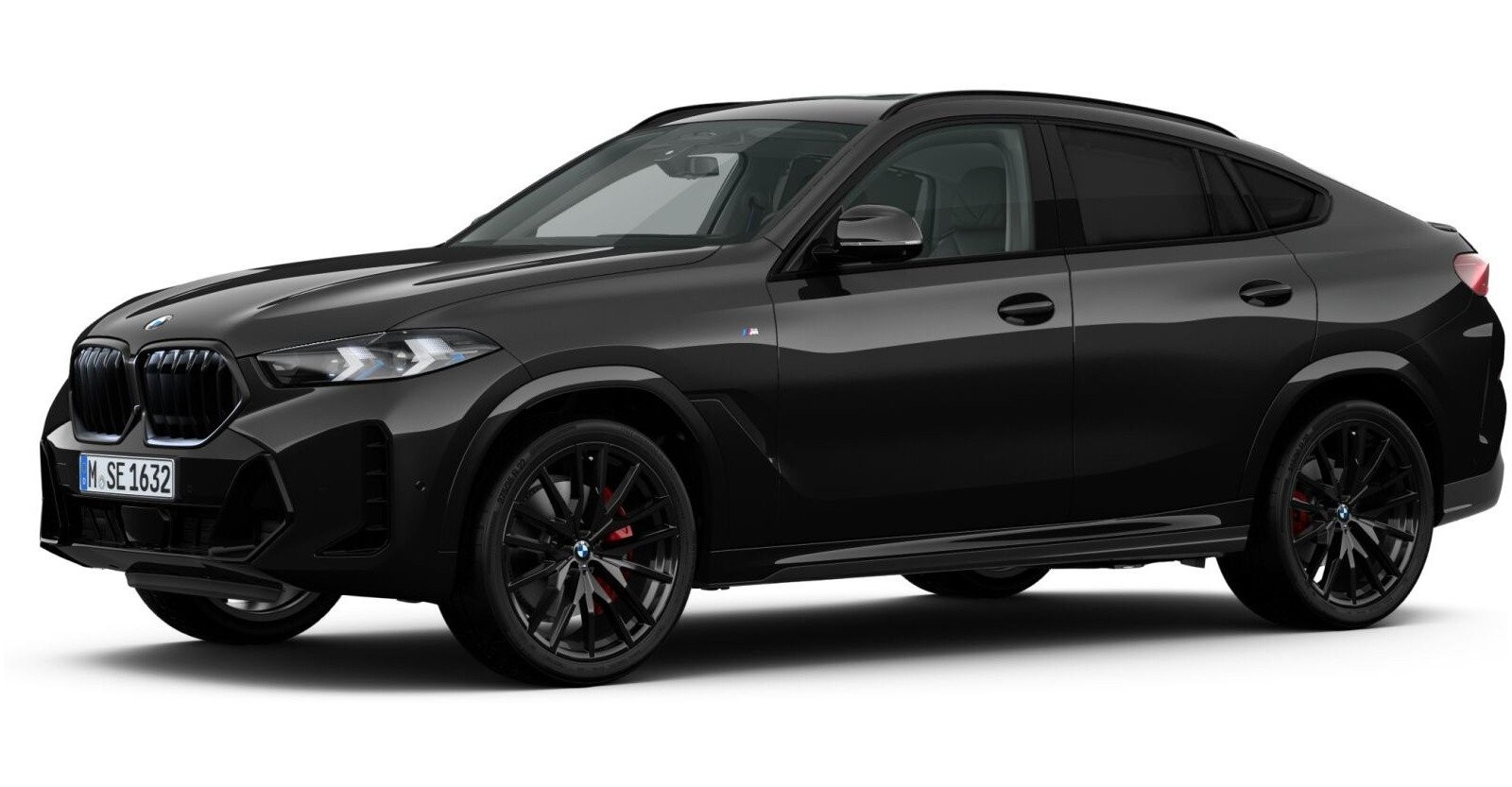 BMW X6 xDrive40d in Schwarz von vorne BMW X6 xDrive40d in Schwarz von vorne