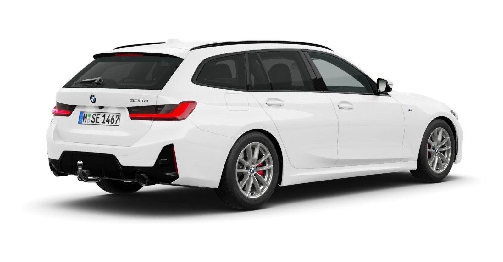 BMW BMW 3er in Weiß von hinten BMW BMW 3er in Weiß von hinten