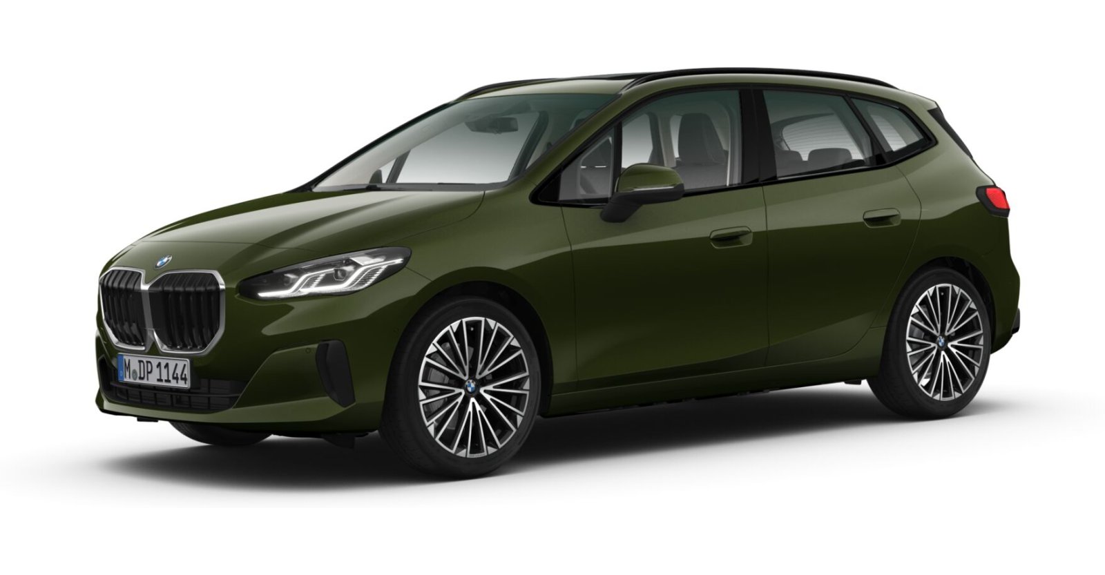 BMW 220i Active Tourer in Grün von vorne BMW 220i Active Tourer in Grün von vorne
