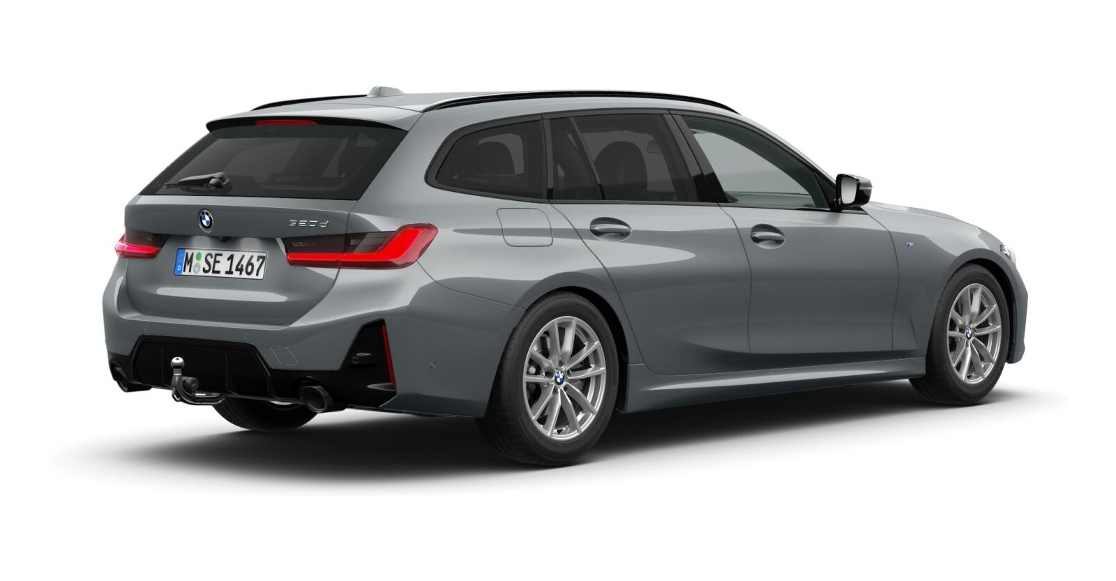 BMW BMW 3er in Grau von hinten BMW BMW 3er in Grau von hinten