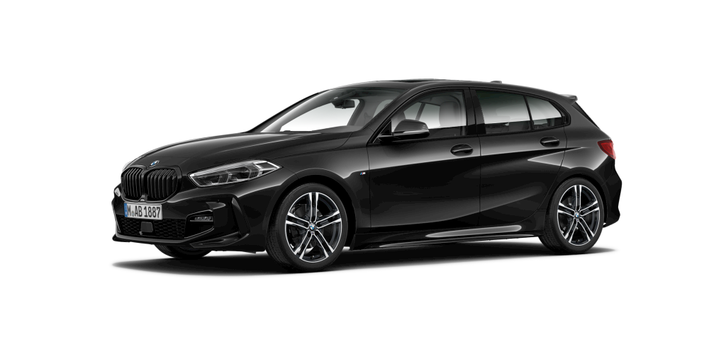 BMW BMW 1er in Schwarz von vorne