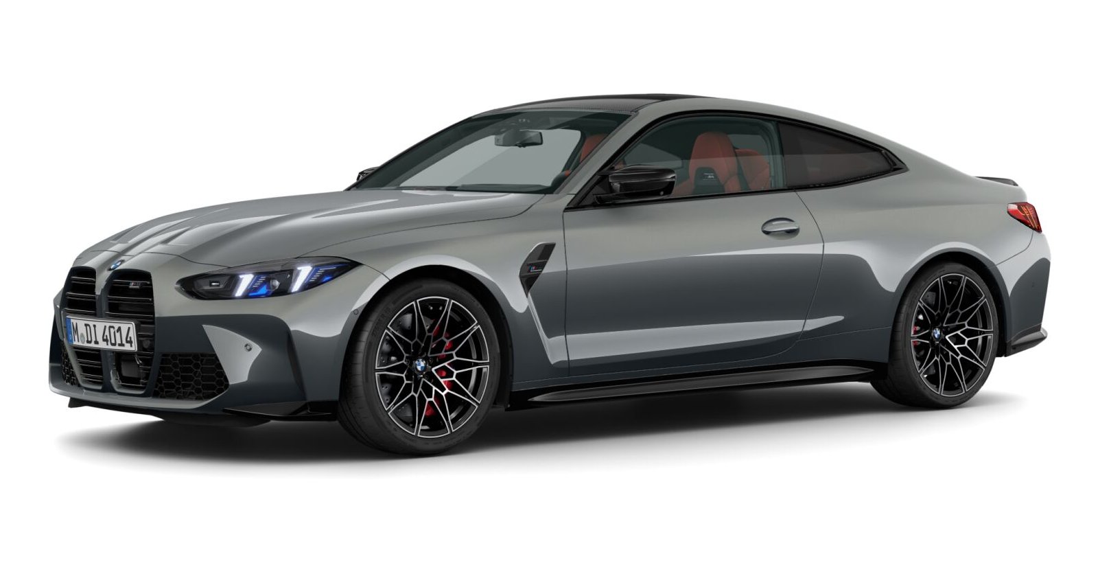 BMW M4 Competition Coupé mit M xDrive in Grey von vorne