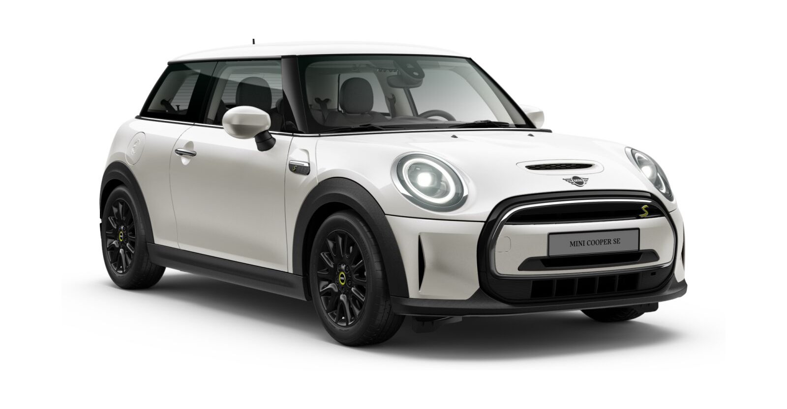 MINI Cooper SE in White von vorne MINI Cooper SE in White von vorne