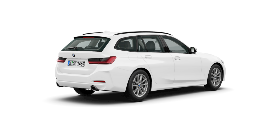BMW BMW 3er in Weiß von hinten BMW BMW 3er in Weiß von hinten