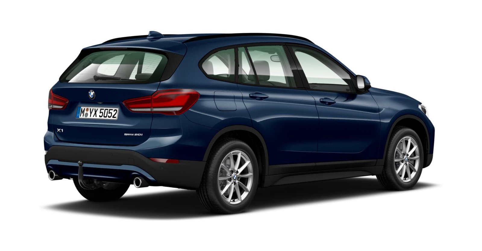 BMW BMW X in Blau von hinten BMW BMW X in Blau von hinten