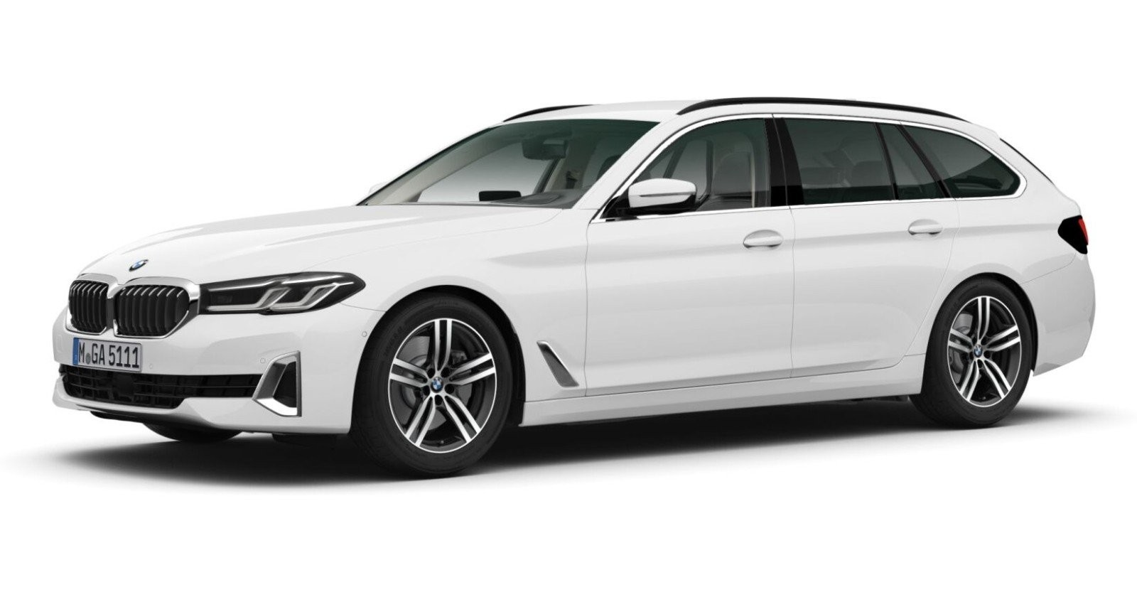 BMW BMW 5er in Weiß von vorne BMW BMW 5er in Weiß von vorne