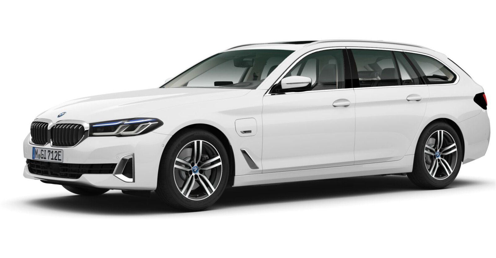 BMW BMW 5er in Weiß von vorne BMW BMW 5er in Weiß von vorne