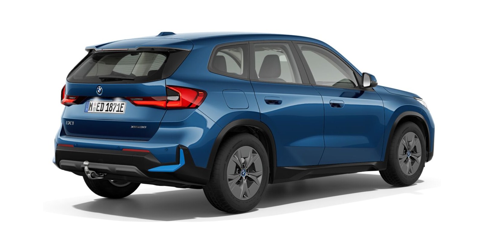 BMW BMW I in Blau von hinten BMW BMW I in Blau von hinten