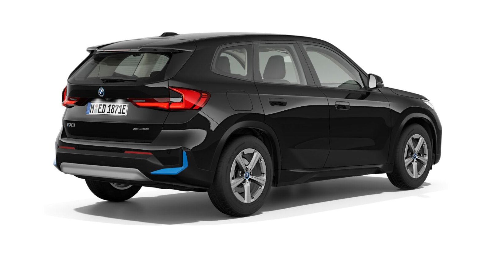 BMW BMW I in Schwarz von hinten BMW BMW I in Schwarz von hinten