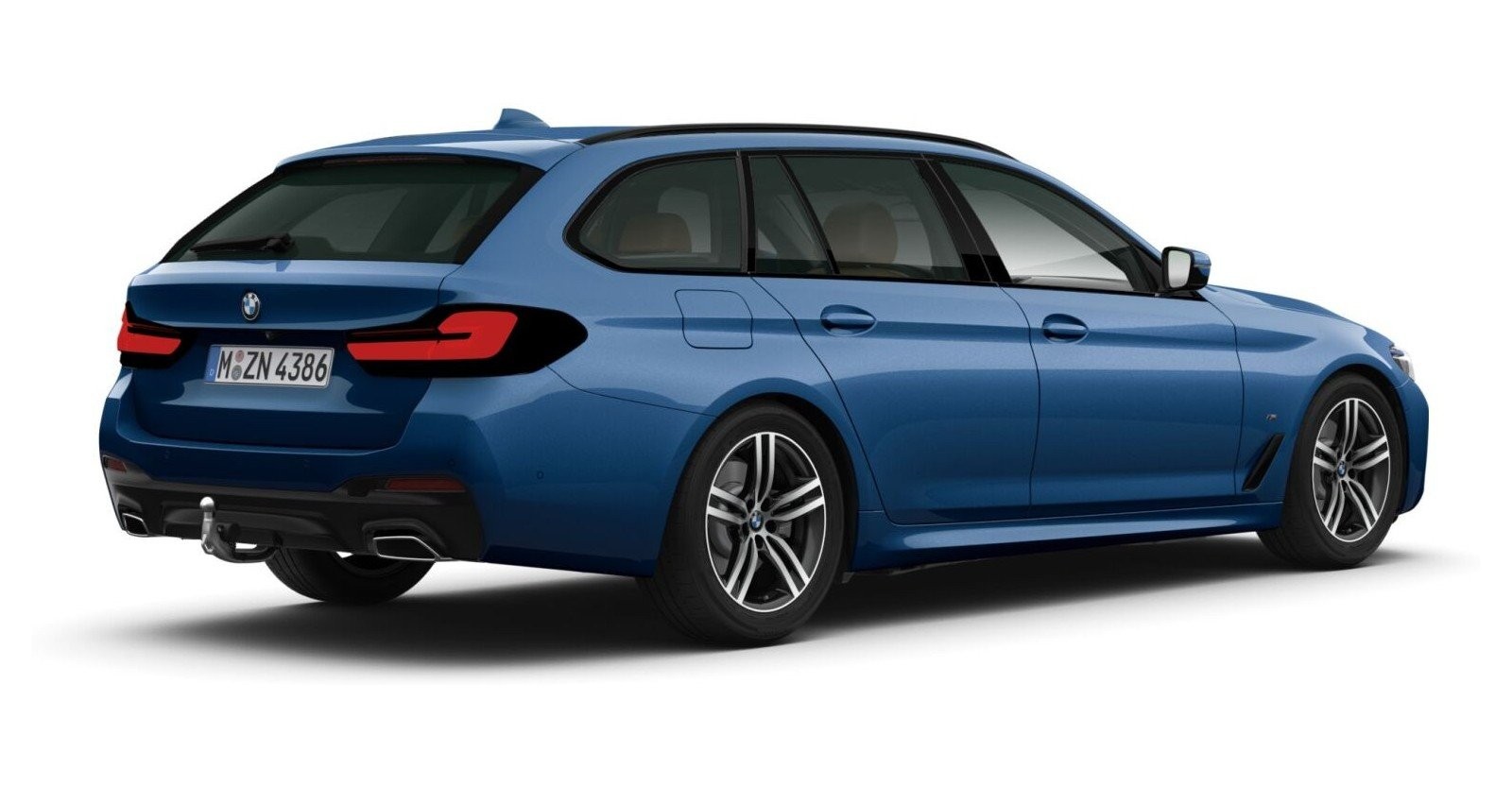BMW BMW 5er in Blau von hinten BMW BMW 5er in Blau von hinten