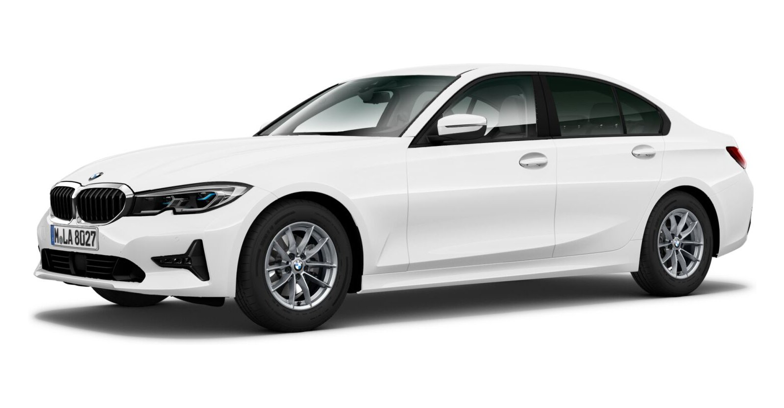 BMW BMW 3er in Weiß von vorne BMW BMW 3er in Weiß von vorne