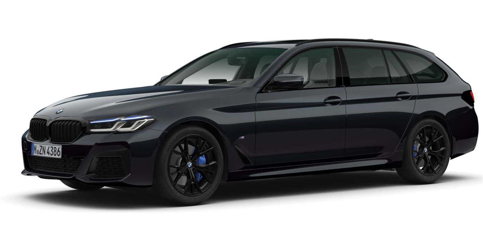 BMW 540i xDrive Touring in Black von vorne BMW 540i xDrive Touring in Black von vorne