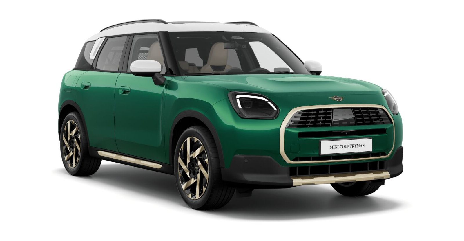 MINI Countryman C in Green von vorne MINI Countryman C in Green von vorne