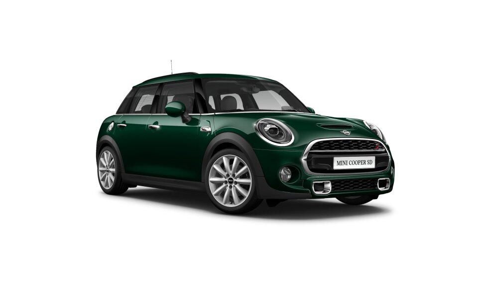 MINI Cooper SD 5-Türer in Green von vorne MINI Cooper SD 5-Türer in Green von vorne