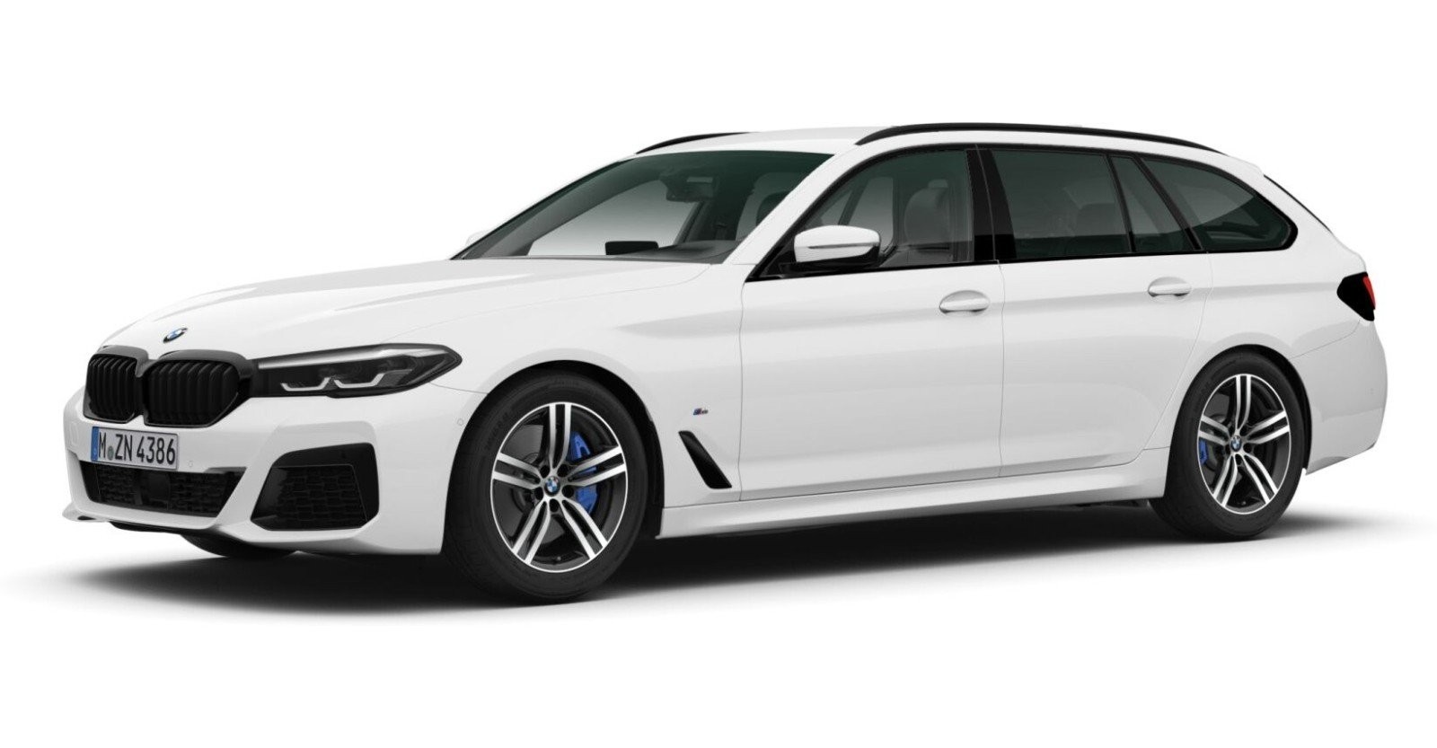 BMW BMW 5er in Weiß von vorne BMW BMW 5er in Weiß von vorne