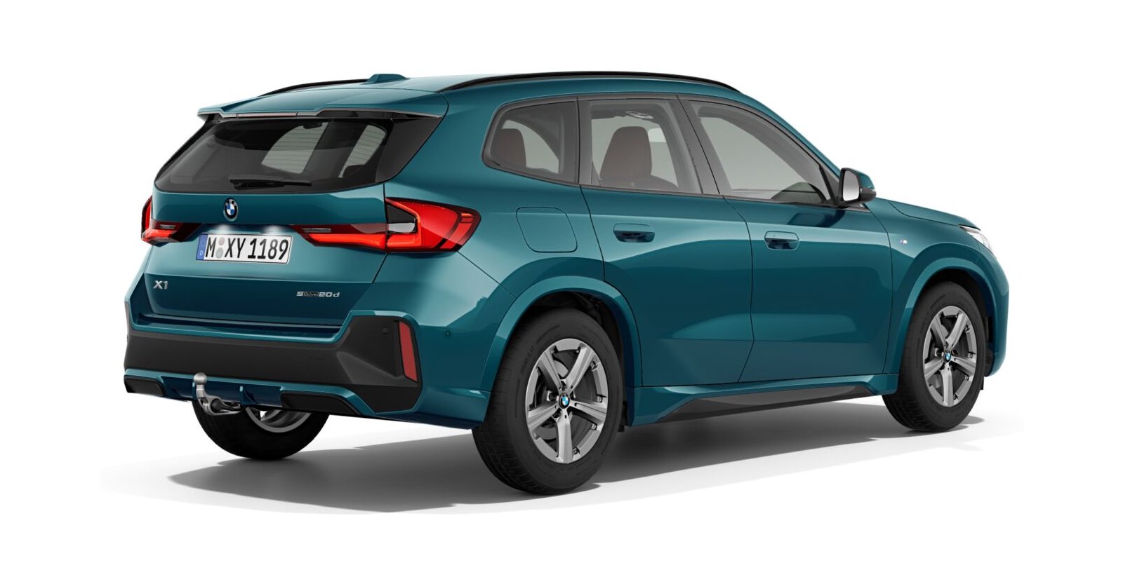 BMW BMW X in Blau von hinten BMW BMW X in Blau von hinten